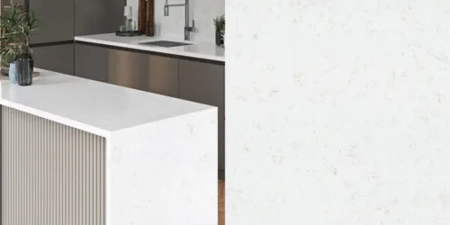 Quartz Azur Creme, 2 cm, Alb