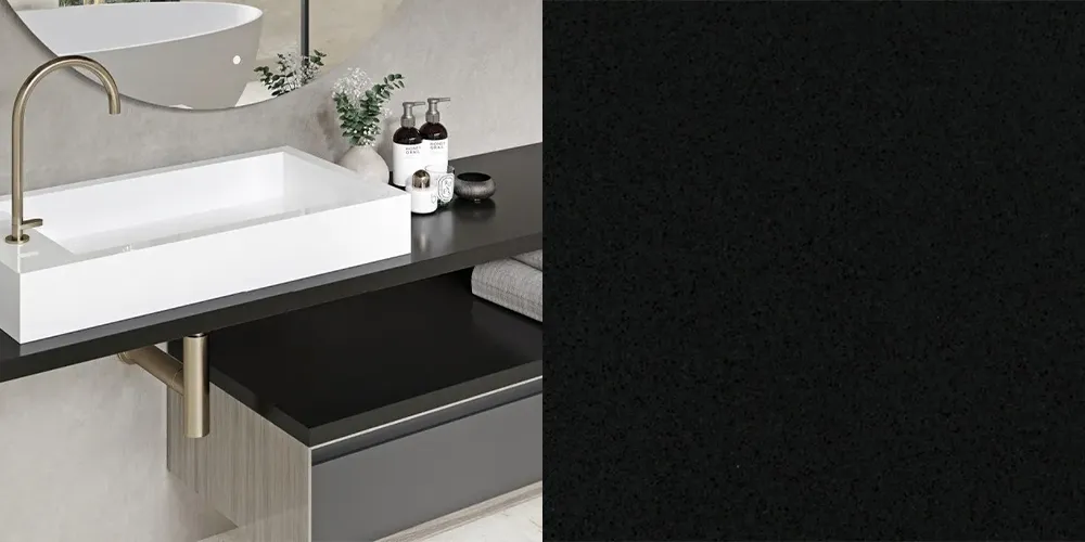 Quartz Bergerac, 2 cm, Negru