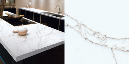 Quartz Calacatta Bearn, 2 cm, Alb