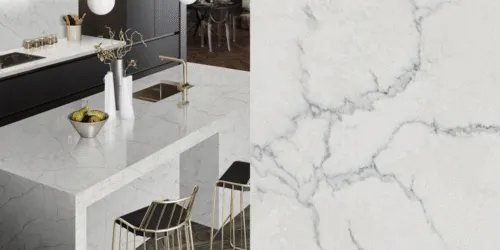 Quartz Calacatta Concorde, 2 cm, Alb
