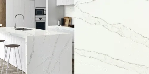 Quartz Calacatta Eno, 2 cm, Alb