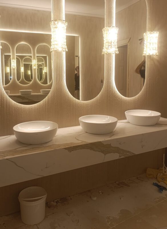 Blat de baie din quartz pentru restaurantul La Dolce Vita