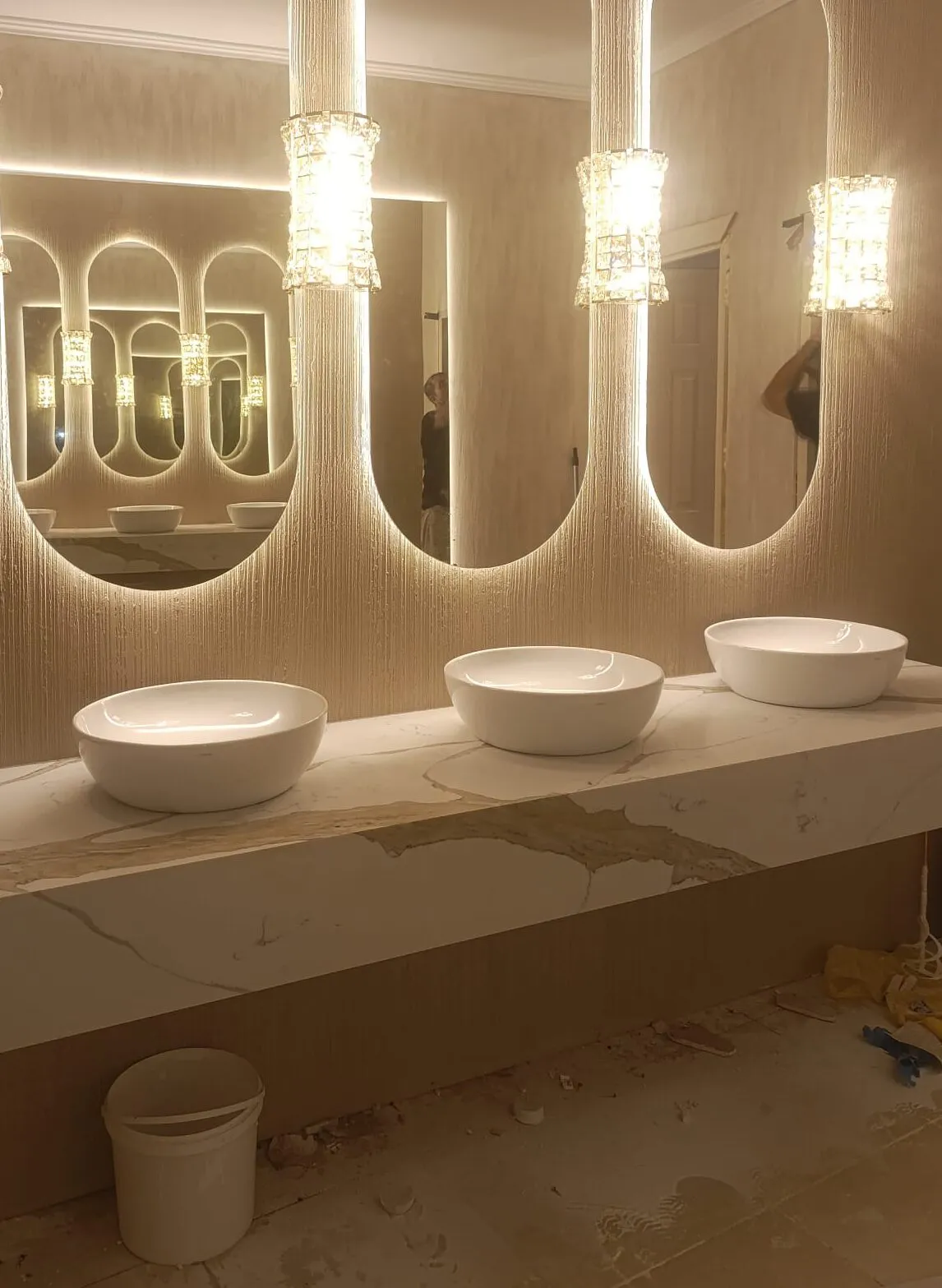 Blat de baie din quartz pentru restaurantul La Dolce Vita